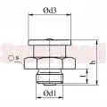 Smarowniczka płaska M16x1,5 Ø22 mm stal/ocynk - Umeta - smarland.pl
