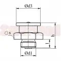 Smarowniczka płaska M10x1 Ø22 stal/ocynk - Umeta - smarland.pl