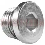 Korek gwintowany 3/8" BSP z gniazdem imbusowym z kołnierzem z uszczelką gumową stal/ocynk
