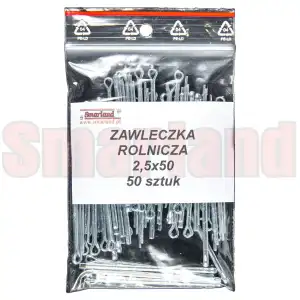 Zawleczka rozginana, rolnicza 2,5x50 - 50 szt.