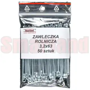 Zawleczka rozginana, rolnicza 3,2x63 - 50 szt.