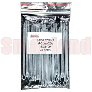 Zawleczka rozginana, rolnicza 5,0x100 - 25 szt.