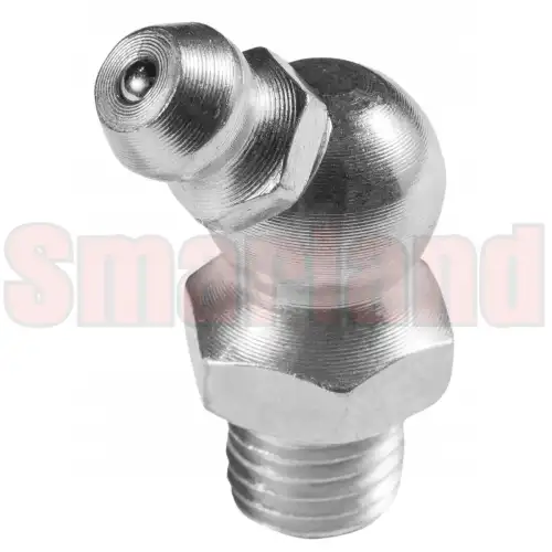Smarowniczka kątowa M10x1 kąt 45° stal/ocynk - smarland.pl