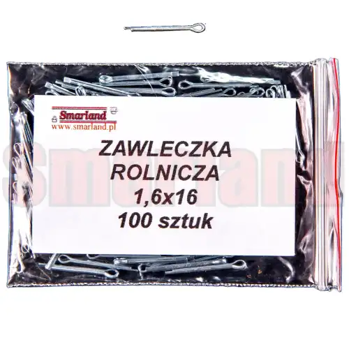 Zawleczka rozginana, rolnicza 1,6x16 - 100 szt. - smarland.pl