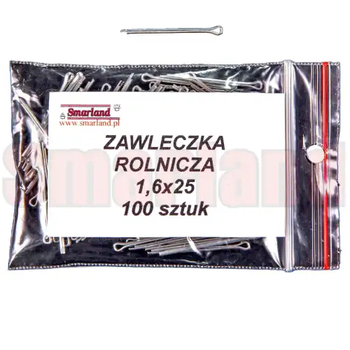 Zawleczka rozginana, rolnicza 1,6x25 - 100 szt. - smarland.pl