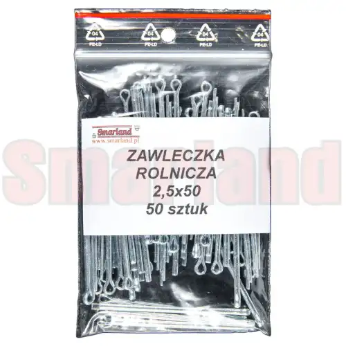 Zawleczka rozginana, rolnicza 2,5x50 - 50 szt. - smarland.pl