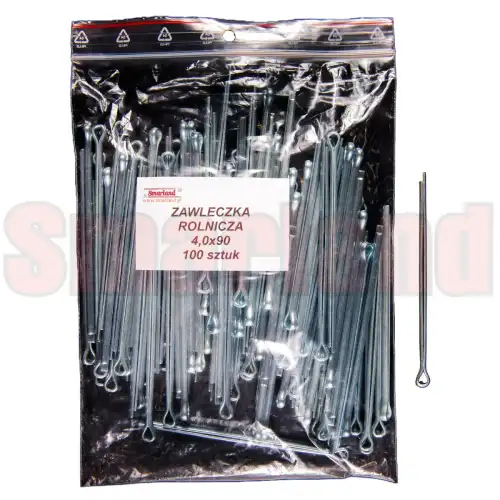 Zawleczka rozginana, rolnicza 4,0x90 - 100 szt. - smarland.pl