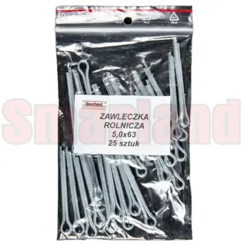 Zawleczka rozginana, rolnicza 5,0x63 - 25 szt. - smarland.pl