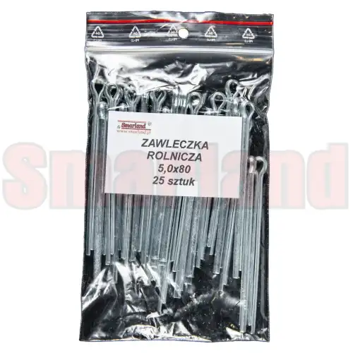 Zawleczka rozginana, rolnicza 5,0x80 - 25 szt. - smarland.pl