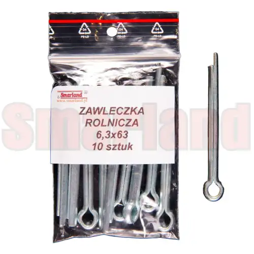 Zawleczka rozginana, rolnicza 6,3x63  10 szt. - smarland.pl