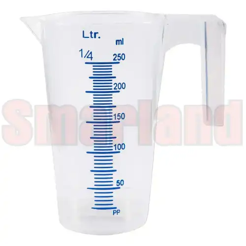Miarka do oleju i chemii ze skalą 250 ml - plastikowa - smarland.pl