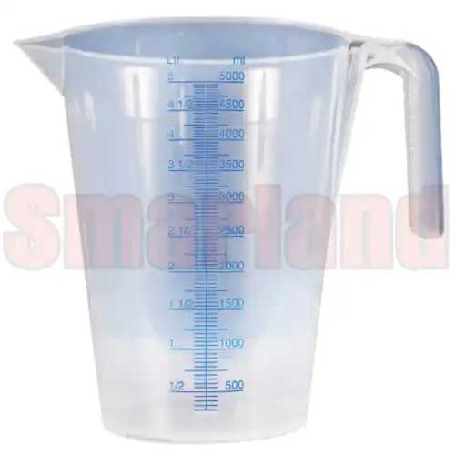 Miarka do oleju i chemii ze skalą 5 l - plastikowa - smarland.pl