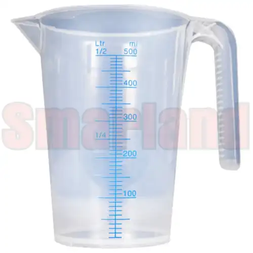 Miarka do oleju i chemii ze skalą 0,5 l - plastikowa - smarland.pl