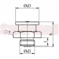 Smarowniczka płaska G 1/4" Ø22 stal/ocynk - Umeta - smarland.pl
