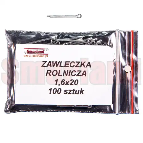 Zawleczka rozginana, rolnicza 1,6x20 - 100 szt. - smarland.pl