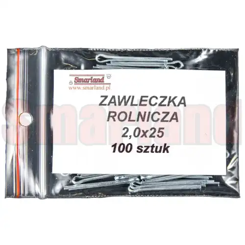 Zawleczka rozginana, rolnicza 2,0x25 - 100 szt. - smarland.pl