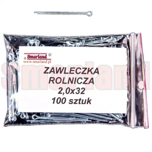 Zawleczka rozginana, rolnicza 2,0x32 - 100 szt. - smarland.pl
