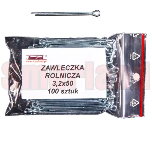 Zawleczka rozginana, rolnicza 3,2x50 - 100 szt. - smarland.pl