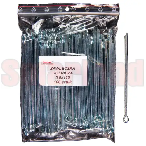 Zawleczka rozginana, rolnicza 5,0x125 - 100 szt. - smarland.pl