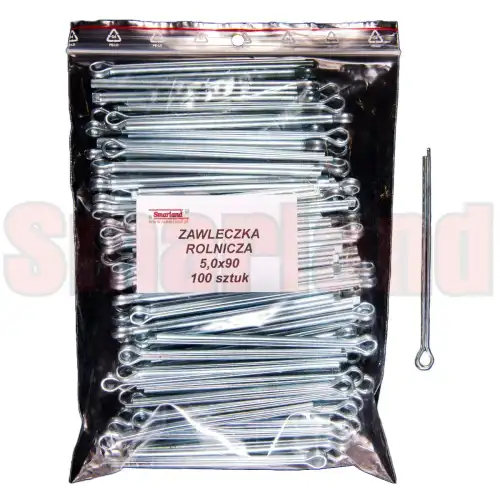 Zawleczka rozginana, rolnicza 5,0x90 - 100 szt. - smarland.pl