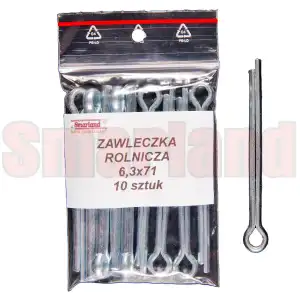 Zawleczka rozginana DIN 94 6,3x71 - 10 sztuk