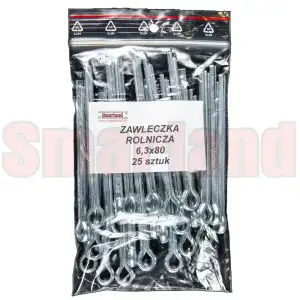 Zawleczka rozginana DIN 94 6,3x80 - 25 sztuk