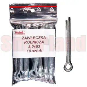 Zawleczka rozginana DIN 94 8,0x63 - 10 sztuk