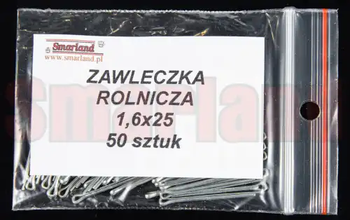 Zawleczka rozginana, rolnicza 1,6x25 - 50 szt. - smarland.pl